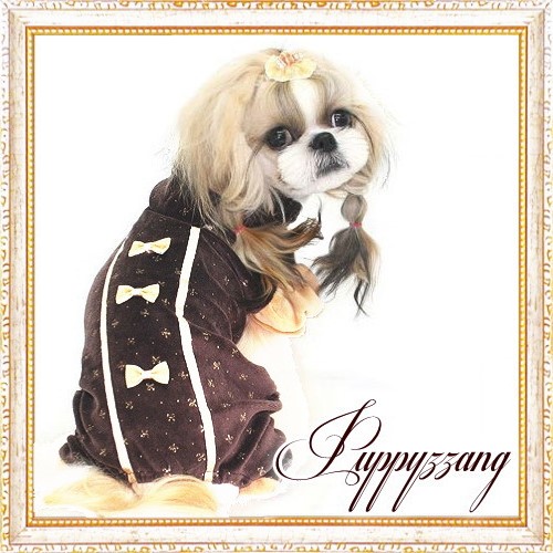 【20％OFF】【2380円】【セール】【犬 服】【メール便OK】リボンのブラウニーオールインワン【Puppyzzang】