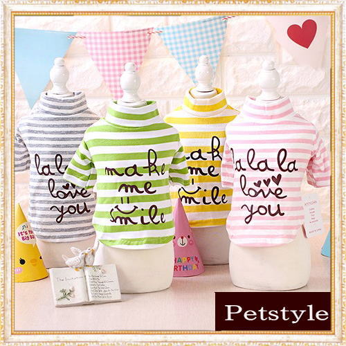  【犬 服】【早割999円】【新作】ボーダーロンTEE【Petstyle】【メール便OK】