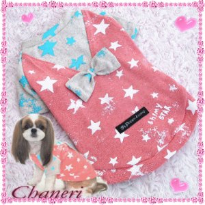 画像: 愛犬服【メール便OK】激安/スターリボンTEE ピンク【Puppyzzang】【セット割引 対象商品】1220