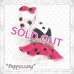 画像: セール期間/冬/愛犬服/クラシック水玉ワンピース【セット割引対象商品】 2300 xmas