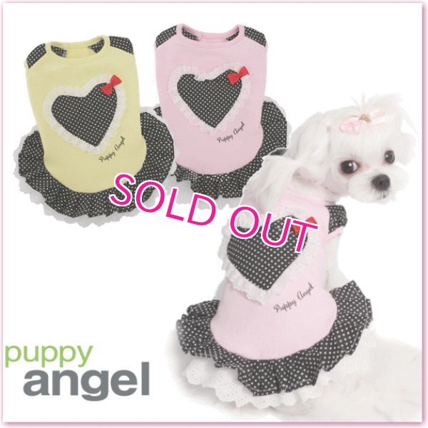 画像1: 【30%OFF】【犬 服】【PUPPYANGEL】ドッティーハートドレス【メール便無料】