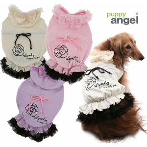 画像: 犬　服/PPUPPYANGEL/Comfy Belted Hoodie/PA-TS201/メール便無料/カメリア/ローズ