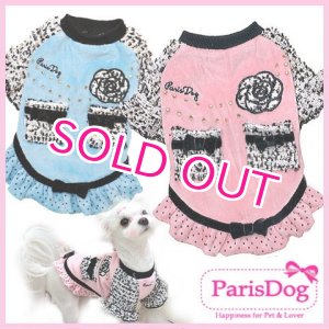 画像: 【只今2980円】犬 服/メール便OK/秋 冬/新作/カメリアツイードミニドレス/ParisDog/Girl