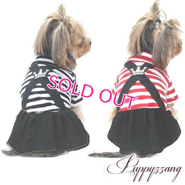 画像3: 【再入荷】【25％OFF】【2230円】【セール】【犬 服】【メール便OK】ボーダープリンセスワンピース【Puppyzzang】