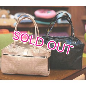 画像: 【送料無料】Parisdog　クロコ型押し風キャリーバッグ【Mannish Pet Bag】【Lサイズ】