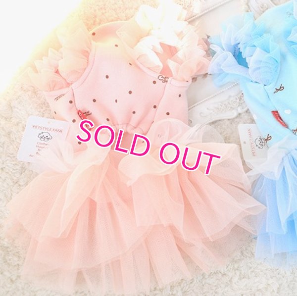 画像7: 【新作】【値下げ】【Sale】【1980円】【犬 服】ふわふわフリルの水玉ワンピ【petstyle】【メール便OK】