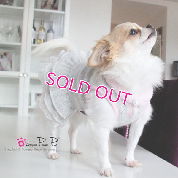 画像2: 【犬 服】【30％OFF】【Sale3680円】 Cocoニッティードドレスグレー【PrettyPet】【メール便OK】