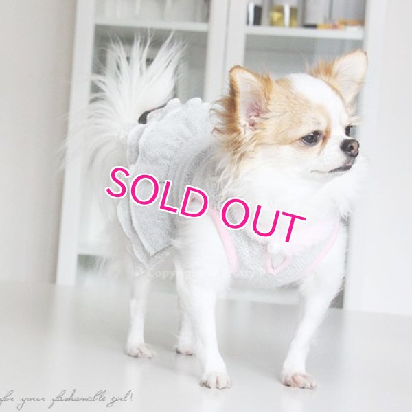 画像11: 【犬 服】【30％OFF】【Sale3680円】 Cocoニッティードドレスグレー【PrettyPet】【メール便OK】