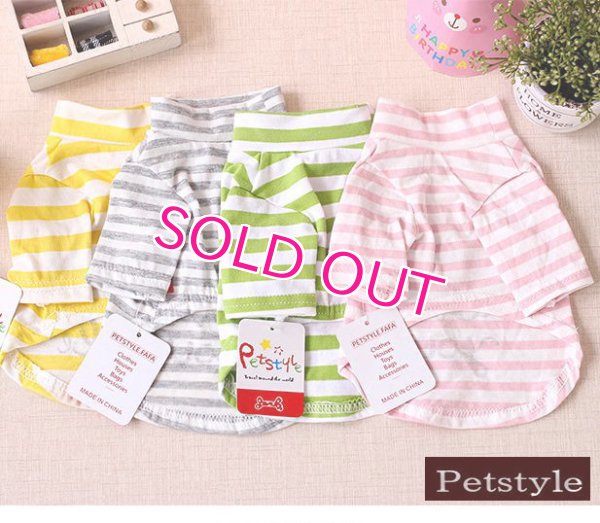画像9:  【犬 服】【早割999円】【新作】ボーダーロンTEE【Petstyle】【メール便OK】