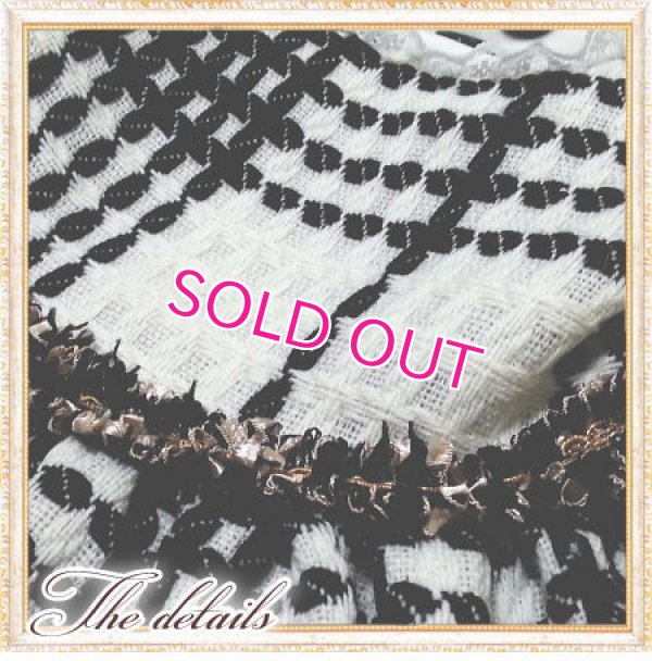 画像9: 【犬 服】【新作】【2980円】Coco調白黒チェックドレス オフホワイト【Doggy Star】【メール便OK】