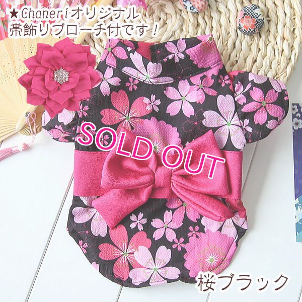 画像4: 【新作】【犬 服】【Sale】【1580円】【帯飾り付】オシャレ桜ゆかた【Petstyle】【メール便OK】