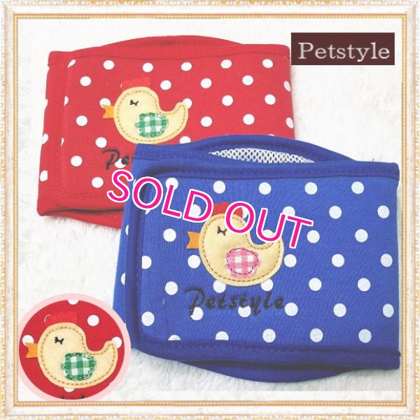 画像1: 【訳あり】【780円】ヒヨコ＆水玉のマナーベルト【Petstyle】【メール便OK】