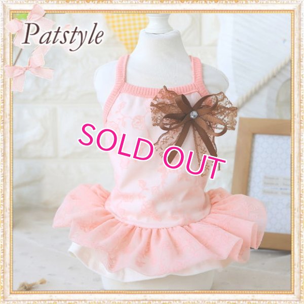画像15: 【新作】【春夏】【1580円】【犬 服】ローズ柄チュールのキャミワンピース【Petstyle】【メール便OK】