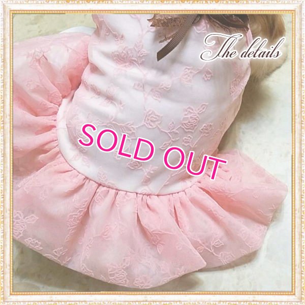 画像10: 【新作】【春夏】【1580円】【犬 服】ローズ柄チュールのキャミワンピース【Petstyle】【メール便OK】