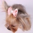 画像9: 【愛犬用】【Sale】【500円】パールストーン飾りのヘアリボン【バレッタ】【メール便OK】イベント パーティー 