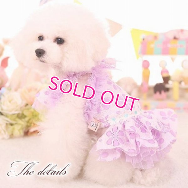 画像10: 犬 服 犬の服 ドッグウェア ワンピース ワンピ 春 夏 新作 MKO フラワー レース チュチュ Dress【メール便可】