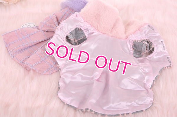 画像7: 犬 服 犬の服 Sale ドッグウェア ワンピース ドレス  秋冬のチェックとリボンのコートDress【メール便可】