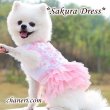 画像4:  【犬 服】【sale】【春夏】Sakuraモチーフチュチュフリルのワンピース【メール便OK】