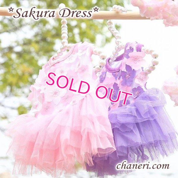 画像17:  【犬 服】【sale】【春夏】Sakuraモチーフチュチュフリルのワンピース【メール便OK】