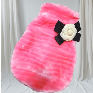 画像: 【sale】【新色】【犬 服】【カメリアリボン付】PETCOふわふわコート【メール便OK】