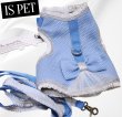 画像15: 高級IS PET ブルー ハーネス＆リードセット フリル フリル チュール 小型犬 チワワ プードル 春夏 お出かけ GW 旅行 上品ブルー