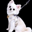 画像8: 【メール便無料】犬用 花柄 ハーネス＆リード 小型犬 旅行 散歩 胴輪セット 軽量 簡単装着 ベージュ系