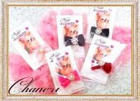 画像: 【再入荷】【メール便OK】犬用/ヘアアクセ/パール＆ストーンのベロアリボンバレッタ/ヘア リボン