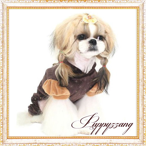 画像: 【20％OFF】【2380円】【セール】【犬 服】【メール便OK】リボンのブラウニーオールインワン【Puppyzzang】