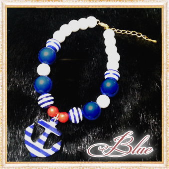 画像5: 【セール】【1380円】【メール便OK】愛犬用　マリーンネックレス　【Chaneri】レッド・ブルー・ピンク