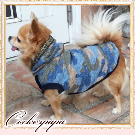 画像2: 【犬 服】【セール】カモ柄フーディーCamo Hood Tee【コカパパ】【Cockerpapa】【メール便OK】