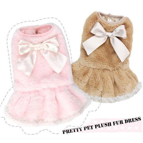 画像: 【犬 服】【30％OFF】【Sale3380円】 プラッシュファードレスピンク【PrettyPet】【メール便OK】