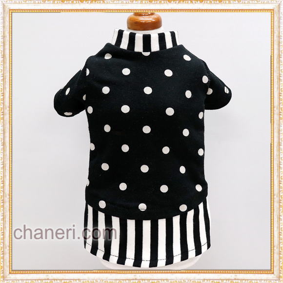 画像: 【Sale】【犬服】オシャレなモノクロ長袖TEE【PUPPYZZANG】【メール便OK】