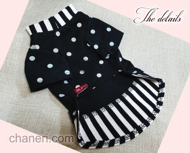 画像: 【Sale】【犬服】オシャレなモノクロ長袖TEE【PUPPYZZANG】【メール便OK】