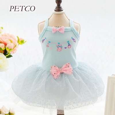 画像: 【在庫限り】【Sale】【1580円】【犬 服】うさちゃん＆リボンのキャミワンピース【PETCO】【メール便OK】