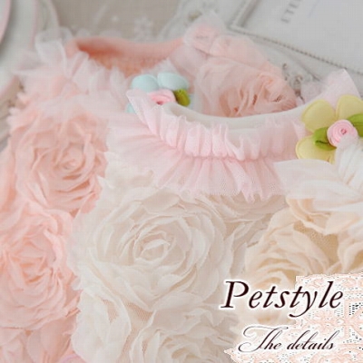 画像: 【再入荷】【Sale】【1680円】【犬 服】Roseモチーフワンピース【petstyle】【メール便OK】