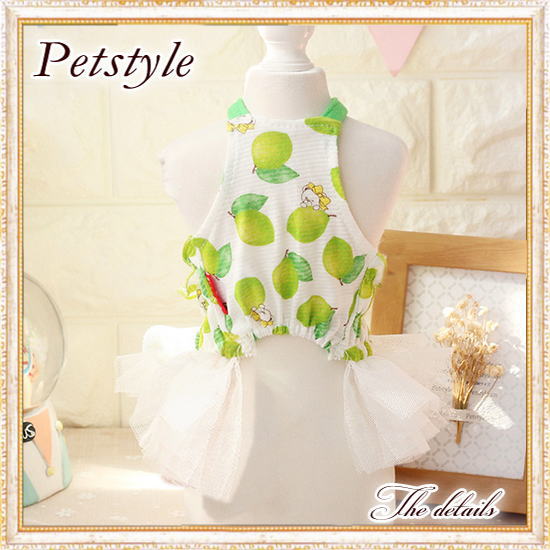 画像: 【サマーセール】【最終sale】【580円】【犬 服】ライムチュチュワンピース【Petstyle】【メール便OK】 