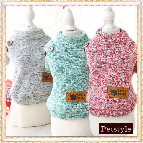 画像: 【Sale】【1080円】【犬 服】MIXニット長袖TEE【Petstyle】【メール便OK】【裏起毛】