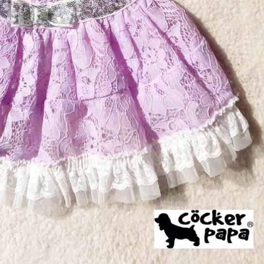 画像: 愛犬の服【再入荷】ラグジュアリーリボンベルトのレースワンピース【cockerpapa】