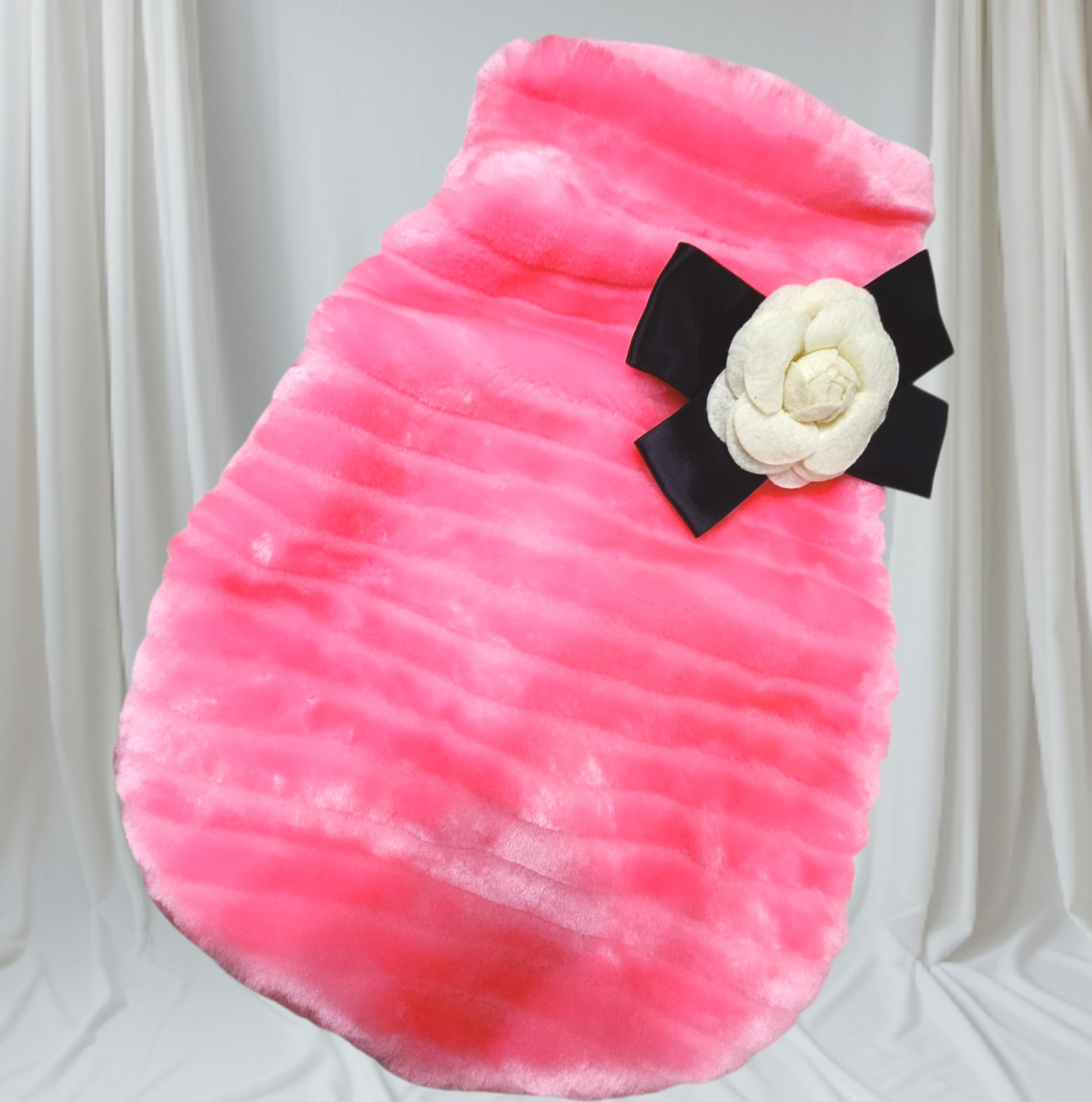 画像: 【sale】【新色】【犬 服】【カメリアリボン付】PETCOふわふわコート【メール便OK】