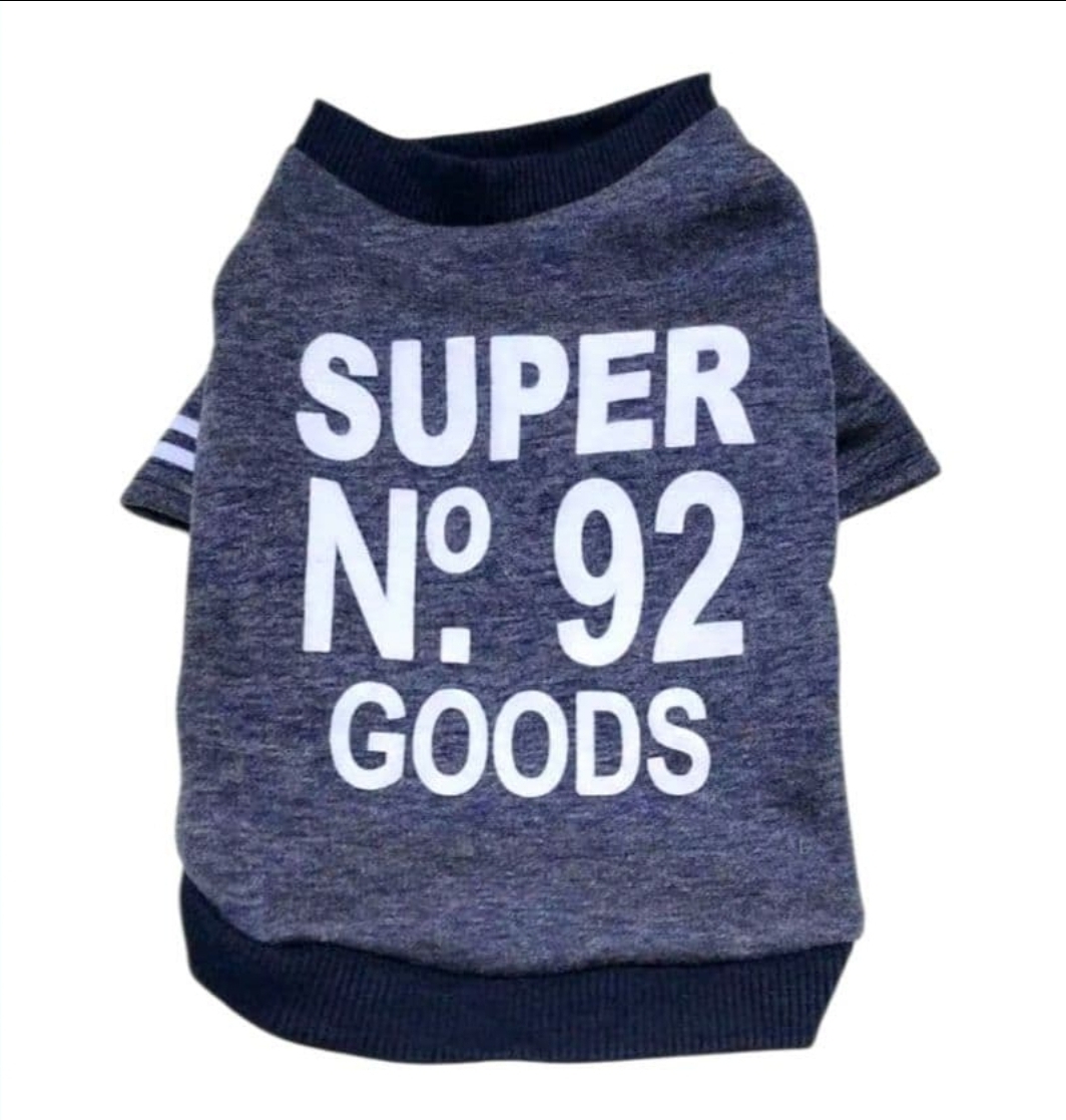 画像: 【メール便無料】愛犬服 英字ロゴ 長袖 Tシャツ トレーナー 裏起毛 暖かい犬服 犬の冬服 プードル チワワ カッコカワイイ :ネイビー