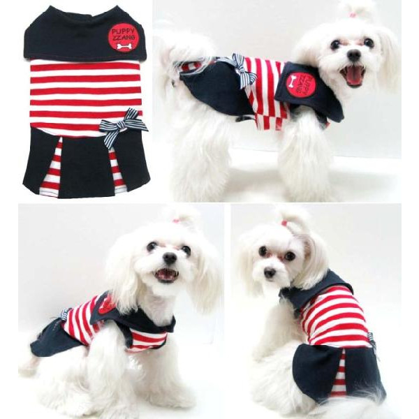 画像: 【再入荷】【半額】犬 服/愛犬[メール便OK]セール/セーラーワンピース　Puppyzzang-アウトレット